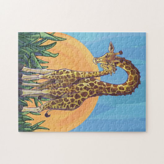 Puzzle Giraffe maman et bébé (Horizontal)