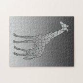 Puzzle Giraffe Silver Gray / Grey (Horizontal)