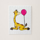 Puzzle Giraffe with Balloon (Vertical)