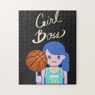 Puzzle Girl Boss Basket-ball
