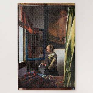 Puzzle Girl Reading a Letter at an Open Window, Vermeer
