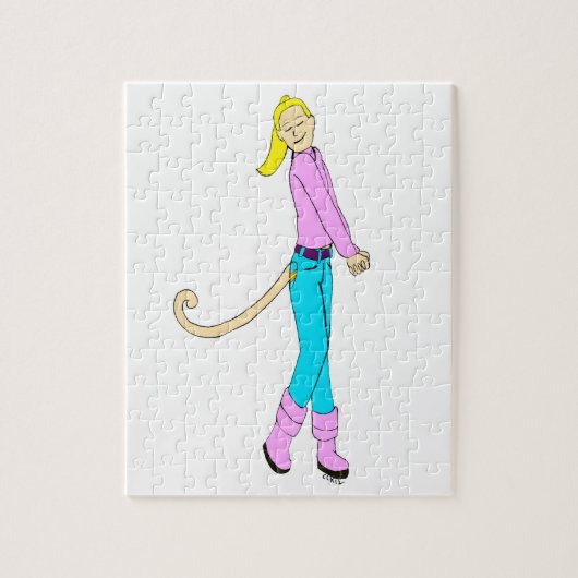 Puzzle girl with a tail (Vertical)