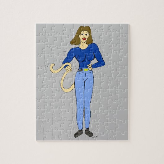Puzzle girl with a tail  (Vertical)