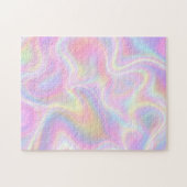 Puzzle Girly Vibrant Pastel Holographic Swirl Design      (Horizontal)