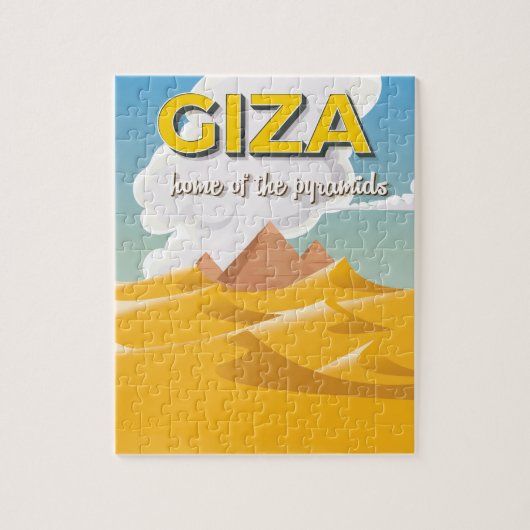 Puzzle Gizeh - Accueil des pyramides affiche de voyage (Vertical)
