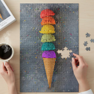 Puzzle Glace arc-en-ciel d'été