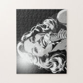 Puzzle Glace blonde de style comic graphique BW 50 (Vertical)