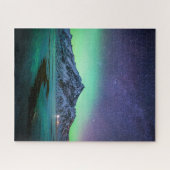 Puzzle Glace et neige | Aurora Borealis Voie Lactée Islan (Horizontal)