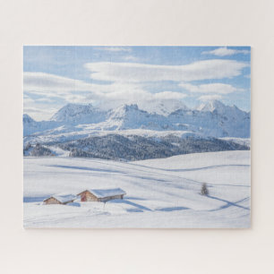 Puzzle Glace et neige   Snowscape Alpes européennes, Ital