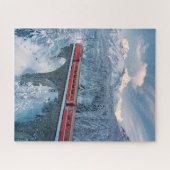 Puzzle Glace et neige | Train Express Red Bernina Suisse (Horizontal)