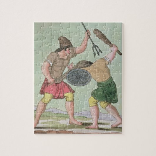 Puzzle Gladiateurs romains, de "L'Antica Roma", 1825 (Vertical)