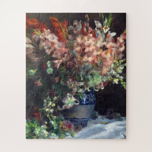 Puzzle Gladioli dans un vase par Auguste Renoir Art (Vertical)