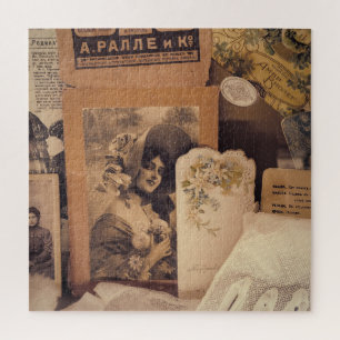 Puzzle Glamour nostalgique : Portraits russes Vintages.