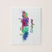 Puzzle Glasgow skyline en aquarelle (Vertical)