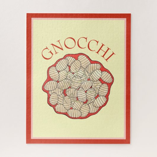 Puzzle Gnocchi Pasta maison cuisine italienne Illustratio (Vertical)