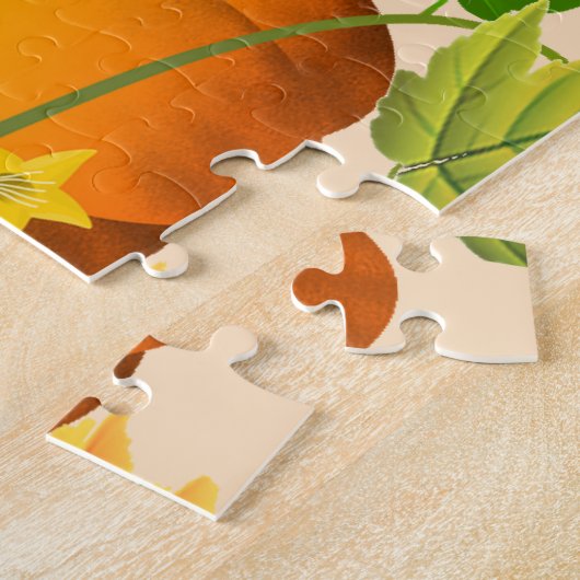 Puzzle Gnome d'action de grâces mignonne et corne d'abond (Côté)