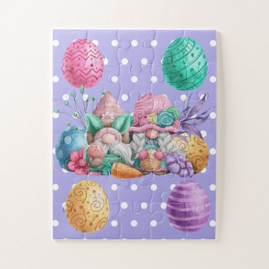 Puzzle Gnome de Pâques facile et œufs de Pâques (Vertical)