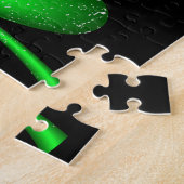 Puzzle Gnome mignonne St Patrick dormant sur noir | (Côté)