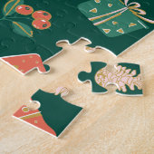 Puzzle Gnomes de Noël, Motif de vacances de lapin. (Côté)