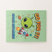 Puzzle Go For It! Space Explorer - Cute Alien (Horizontal)