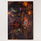 Puzzle Goal night out spooky witch and skeleton fantasy j (Vertical)