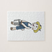 Puzzle Goat as Farmer with Bucket (Horizontal)
