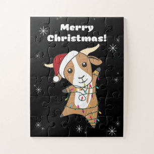 Puzzle Goat Christmas Goats Winter Animals