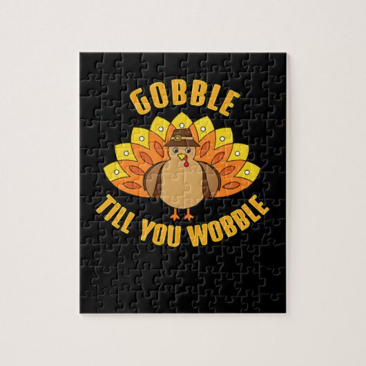 Puzzle Gobble jusqu'à ce que vous tournez drôle Thanksgiv (Vertical)