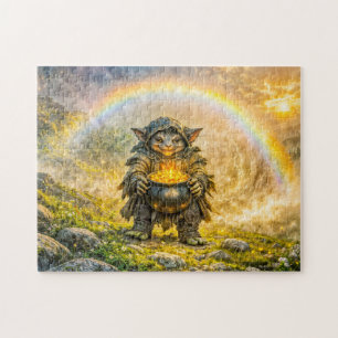 Puzzle Gobelin de fantasy dynamique avec un pot d'or sous