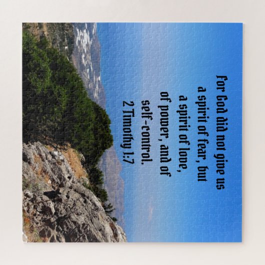Puzzle God Does Not Want Us Fearful 2 Timothy 1:7 Bible (Horizontal)