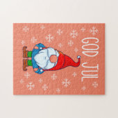 Puzzle God Jul, Swedish Tomte Gnome, Merry Scandinave (Horizontal)