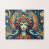Puzzle Goddess Head flow turquoise Cheveux Avril - (Horizontal)