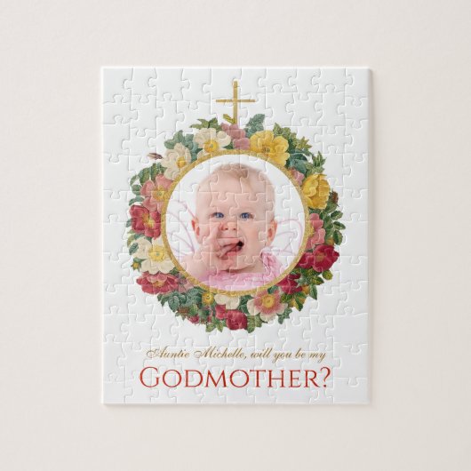 Puzzle Godmère Proposition Florale Photo en couronne Rose (Vertical)