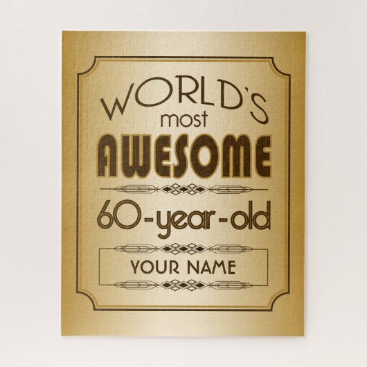 Puzzle Gold 60th Anniversaire Célébration Monde meilleur  (Vertical)