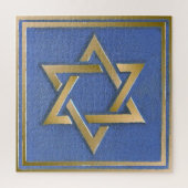 Puzzle Gold Blue Star de David Art Panel (Vertical)