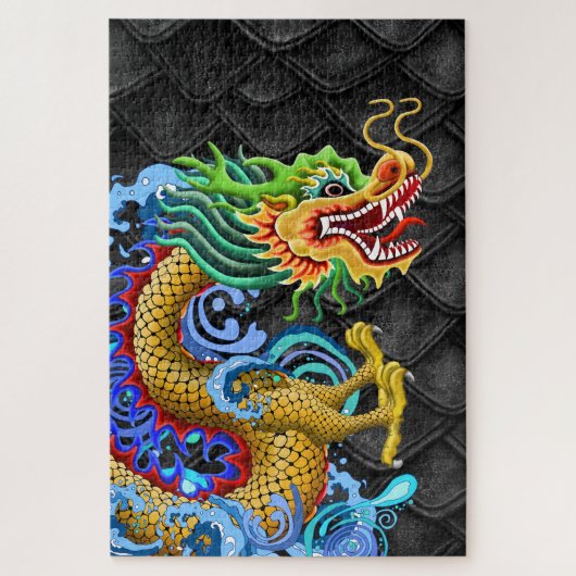 Puzzle Gold et Green Dragon (Vertical)