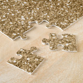 Puzzle Gold Glitter Burgundy Red Heart Love (Côté)