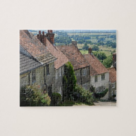 Puzzle Gold Hill, Shaftesbury, Dorset, Angleterre Jigsaw  (Horizontal)
