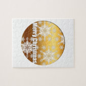 Puzzle Gold Joyeux Noël Snowflakes - (Horizontal)
