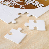 Puzzle Gold Joyeux Noël Snowflakes - (Côté)