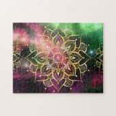 Puzzle Gold Mandala aquarelle nebula yoga zen (Horizontal)