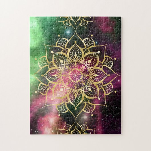 Puzzle Gold Mandala aquarelle nebula yoga zen (Vertical)