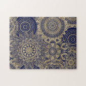 Puzzle Gold Mandala Collection Design bleu (Horizontal)
