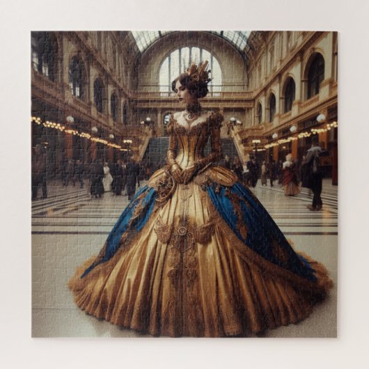 Puzzle Gold Princess Steampunk Victorian Industrial (Vertical)