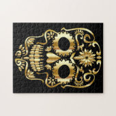 Puzzle Gold Sugar Skull (Horizontal)