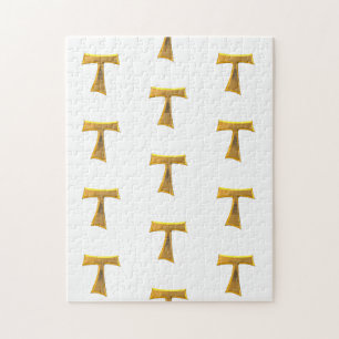 Puzzle Golden 3-D Look Franciscan Tau Cross