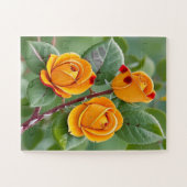 Puzzle Golden Bloom Trio | Yellow Rose Botanical  (Horizontal)