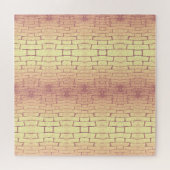Puzzle Golden Brick Wall – Symmetrical Architectural Patt (Horizontal)