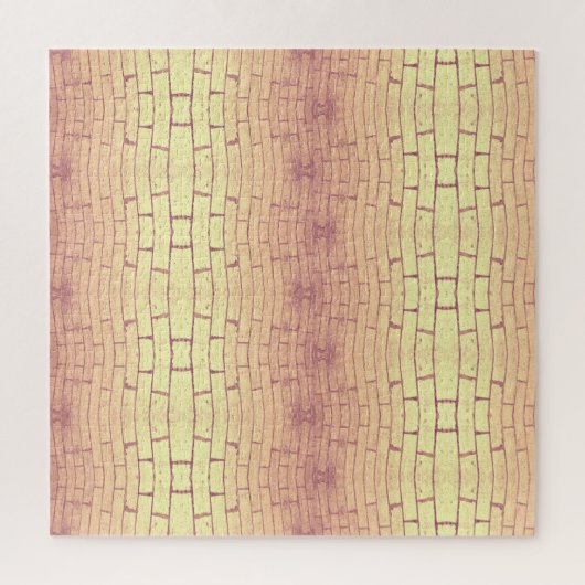 Puzzle Golden Brick Wall – Symmetrical Architectural Patt (Vertical)