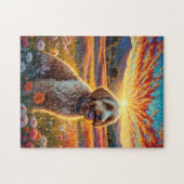 Puzzle Golden Doodle dog (Horizontal)